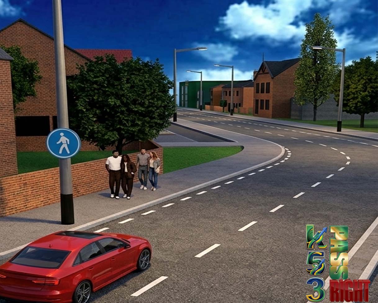 Pedestrians only sign example